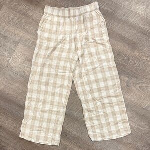 🌼Isaac Mizrahi Beige and Cream Plaid Pants🌼